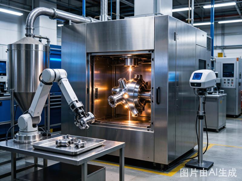 3D打印产业链升级全景：工业级金属3D打印设备、金属粉末材料、消费级打印生态、AI建模软件构成的升级向量