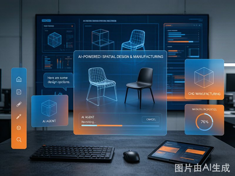 Sunvega AI原生空间设计与制造平台：AI智能体统一协调3D设计、参数化配置与CNC制造，构建从设计到生产的完整闭环